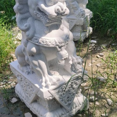 石雕狮子草白玉狮子雕塑 狮子雕塑价格开远沙漠嘴巴