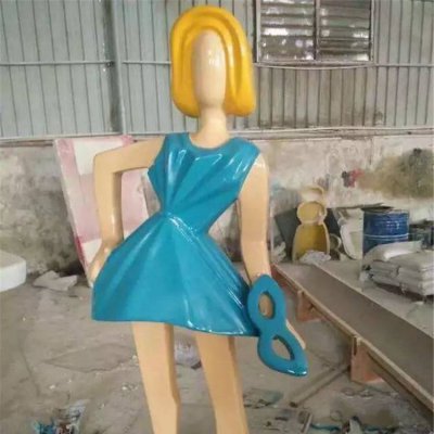 抽象人物景观园林户外玻璃钢雕塑 
