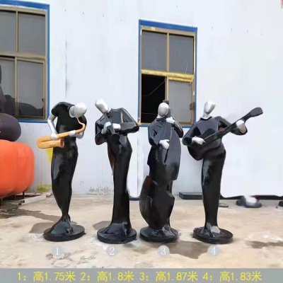 玻璃钢园林景观玻璃钢演奏乐器的人物雕塑 人物雕塑公司鹤壁风格古典