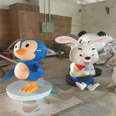 玻璃钢卡通动物景观游乐场雕塑摆件 