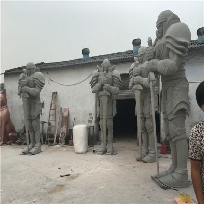 大型西方战士古代人物石雕像 