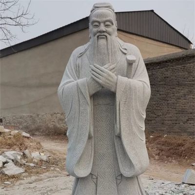 青石石雕著名教育家孔子雕塑 孔子雕塑价格特征党校形态