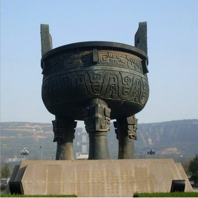 景区广场摆放大型仿古青铜圆鼎城市景观雕塑 圆鼎雕塑广场方鼎厂家作品