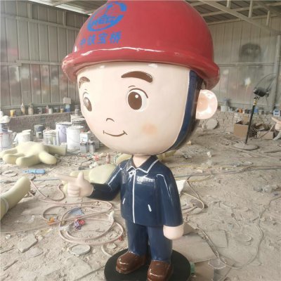 车站路边创意玻璃钢卡通人物雕塑 