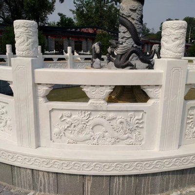 庭院围栏大理石石雕摆件 