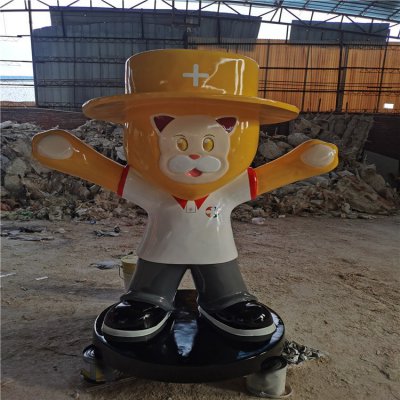 商场店铺玻璃钢卡通公仔雕塑装饰摆件 