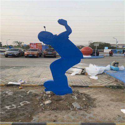 公园摆放不锈钢剪影运动人物 