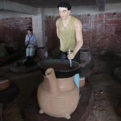 景区园林摆放玻璃钢熬制中药人物雕塑 人物雕塑大全商家文案经典