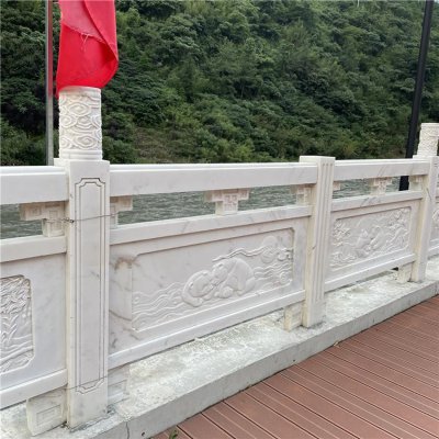 户外园林景观大理石石雕栏杆栏板雕塑 