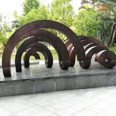不锈钢抽象圆环艺术造型雕塑公园小区景观小品 圆环雕塑不锈钢题材蒲公英