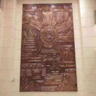室内装饰大型浮雕铜雕壁画雕塑 铜浮雕雕塑厂家金属戒指荷花