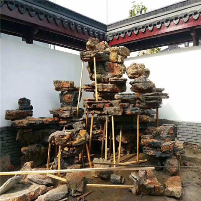 庭院景观纯天然千层石石雕假山雕塑 假山雕塑小区号码品牌玉石
