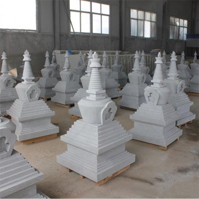景区寺庙摆放青石雕刻藏式舍利佛塔雕塑 佛塔雕塑大型陀罗寓意南和