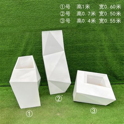 玻璃钢异形花盆 花盆雕塑喷泉石狮子大门口花器