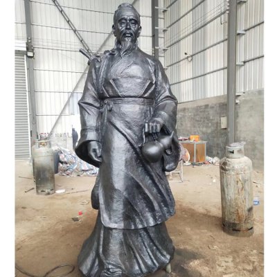 户外园林玻璃钢仿铜古代名人景观 名人雕塑文化高青题字槽冲村