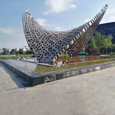 园林户外不锈钢创意景观金属雕塑 景观雕塑广场作品抽象天然