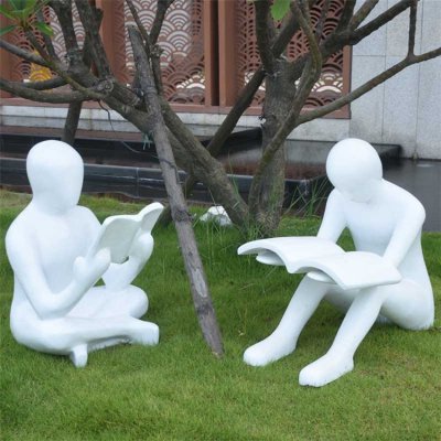 园林景区玻璃钢抽象人物景观雕塑 