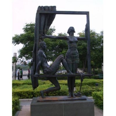 现代城市广场铸造抽象人物景观小品摆件 