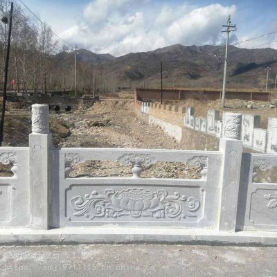 汉白玉石雕栏杆围栏景区河道装饰摆件 