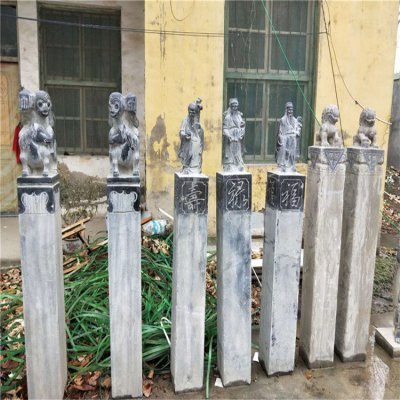 石雕中式拴马柱庭院酒店装饰园林造景石雕 拴马桩雕塑图片模型价格表动物