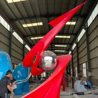 户外园林景区不锈钢抽象景观标志 标志雕塑标志性风速乐园藏羚羊