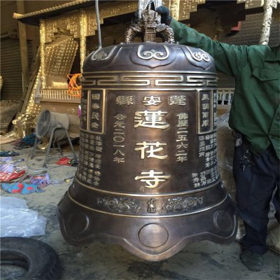园林景观玻璃钢仿铜大型浮雕景观铜钟雕塑 