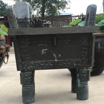 寺庙大型仿古做旧铜雕鼎雕塑 