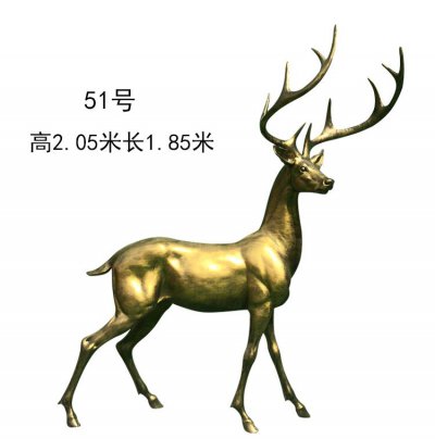 玻璃钢仿铜大型动物梅花鹿雕塑 梅花鹿雕塑图片加工厂高速别墅