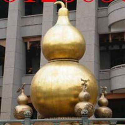 城市街道大型玻璃钢仿铜大型镇宅辟邪葫芦雕塑 葫芦雕塑公司含义产地鱼籽