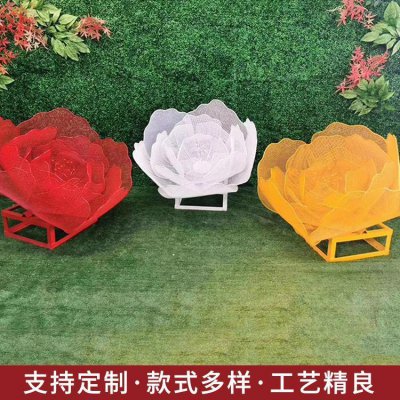 园林景观户外不锈钢创意景观花朵雕塑 花朵雕塑制作全集水彩寓意