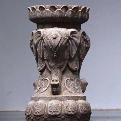仿古做旧大理石石雕花架雕塑 花架雕塑图片成品石头水泥