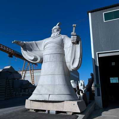 大型古代帝王户外园林古代人物景观石雕 