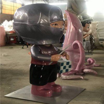 玻璃钢卡通美陈装饰摆件人物雕塑 