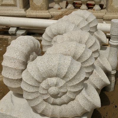 石雕海螺，砂岩雕刻石材海螺雕塑 海螺雕塑技巧号角女孩女妖