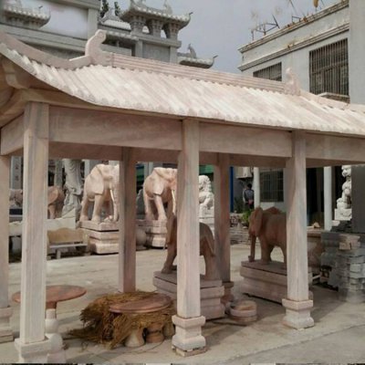 石雕景观古建筑长廊雕塑
