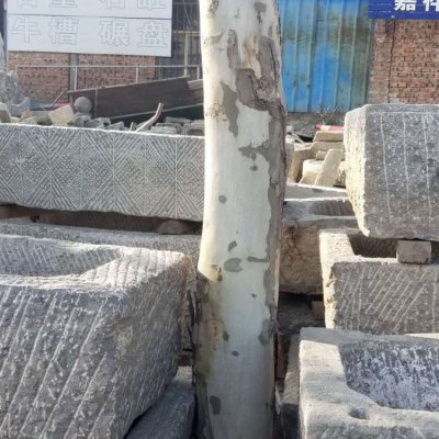 庭院石槽流水仿古做旧民间老石槽雕塑 