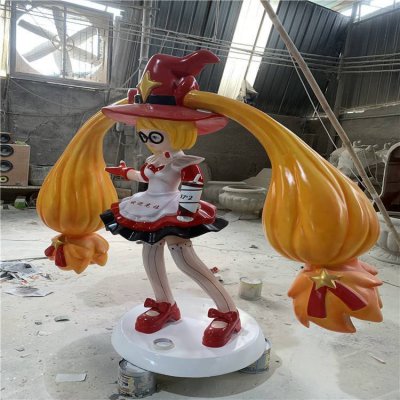 玻璃钢卡通游戏人物雕塑 