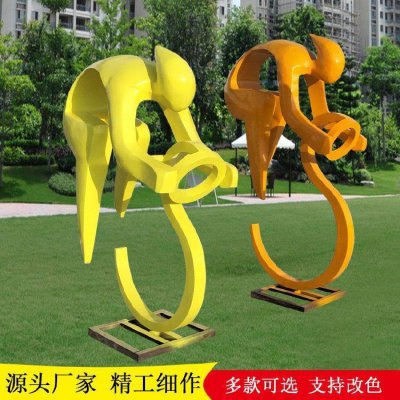 玻璃钢抽象骑行车的人物景观雕塑 