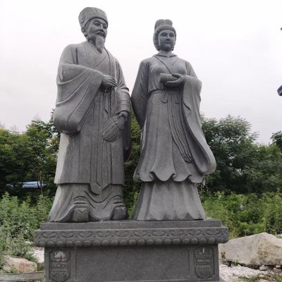 花岗岩石雕古代人物雕塑景区公园摆件 