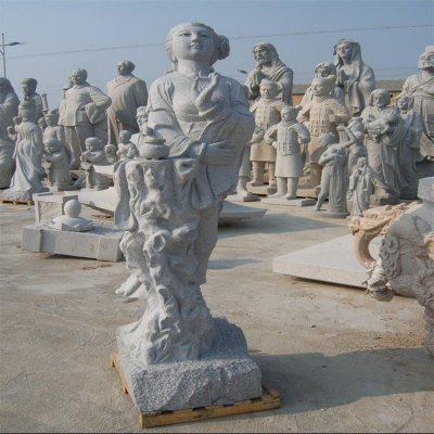 大理石石雕户外园林景观古代人物雕塑 