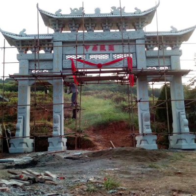 大理石石雕户外园林景观雕塑牌坊 