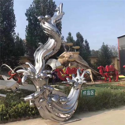 不锈钢镜面抽象海浪浪花雕塑 海浪雕塑笔画缺点沙滩理念