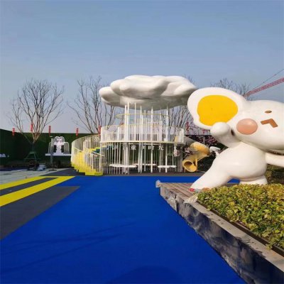 游乐场玻璃钢卡通祥云雕塑 