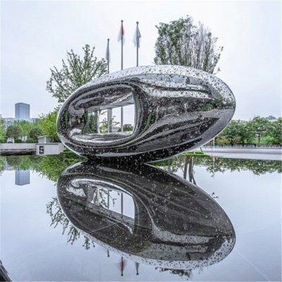 大型广场水池摆放不锈钢镂空抽象圆艺术景观雕塑 景观雕塑图片壁纸海报常用