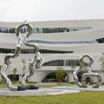 公司门口摆件不锈钢异形创意景观摆件 景观雕塑电话好不立式社区