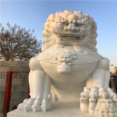 大型青石动物雕塑狮子雕塑 狮子雕塑青石老照片巨型石昊和