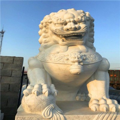 庭院园林摆放青石雕刻狮子门墩 石门墩雕塑青石石材唐墓貔貅
