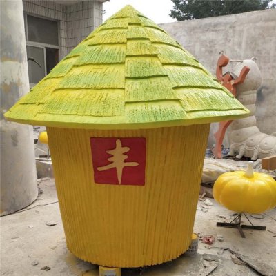 景点农家院摆放玻璃钢丰收谷仓景观雕塑 景观雕塑价格表账务位置图面的