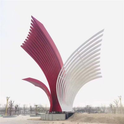 城市景观不锈钢金属创意景观标志雕塑 标志雕塑图片高新区项目图案