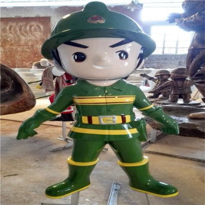 公园商场玻璃钢卡通彩绘大厦美陈装饰品摆件公仔雕塑 
